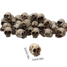 20-60pcs Halloween Mini Skull Decoration miniature Realistic Resin Skeleton Head