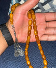 Vintage Natural German Amber Misbaha 35g Prayer Beads Handmade Tasbih Rare