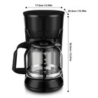 12 Cup  Black Coffee Maker With Removable Filter Basket