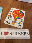 Vintage 1980s I Love Stickers Rainbow Sticker Album With Pockets Bj Sticker Lot
