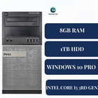 Dell Desktop Computer Pc Intel Core I5 8gb Ram 1tb Hdd Wifi Dvd Windows 10 Pro
