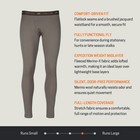 First Lite Men s Furnace Long John Walnut Tan Base Layer Pants  Free Shipping