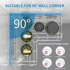 Adhesive Corner Shower Caddy - No Drilling Wall Mounted Shelves-rustproof