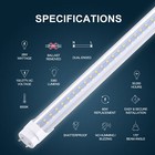 25-100pack 22w 28w 4ft T8 Led Tube Light 4foot G13 2-pin Dual Power Garage Light