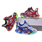 Sport Car Design Boys Sneakers Led Light-up Toddler Comfort Shoes Kids Trainers
