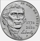 1776-2026 P D Semi-quincentennial Jefferson Nickel  - Set Of 2 Coins - Unc