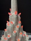 14    Ceramic Lava Christmas Tree White Pink Lights