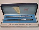 Vintage Cross Chrome Ball Point Pen Mechanical Pencil Set 3501 New In Box