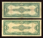 Set Of 1923 Red Seal  1 Dollar Horseblanket Note And  1 Dollar Blue Seal Note