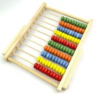 Wooden Counting Number Frame  10 Rows Abacus For Learning Math  8-inch 