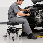 Garage Mechanic Stool With Storage Tray low Height Rolling Shop Stools  Rolling