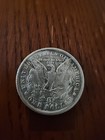 Large Metal Vintage Coin 1885 One Dollar Novelty Paperweight  Actual Size