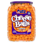 Utz Cheese Balls  23 Oz Barrel Free Shipping