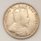 Canada 1907 Five Cent Canadian Coin 925 Silver King Edward Vii  a 