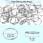 100 Pack 1 Inch 25mm Metal Key Rings Split Keyrings For Home Car Office Keys