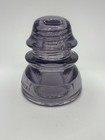 Antique Whitall Tatum Co  Glass Insulator No  1 Amethyst Purple Rare Nice Shape 