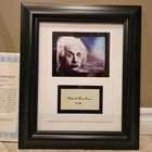 Albert Einstein -authentic Hand Dated And Signed Autograph -framed -coa