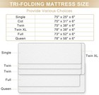 6 In Memory Foam Tri-fold Mattress W breathable Bamboo Fiber Fabric Cover Single