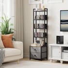 Cd Dvd 5 Tier Rack Storage Organizer Media Cabinet Tower Shelf Multimedia Holder