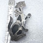 Vtg Taxco Mexico Sterling Silver 925 Brooch Pin Cat Kitten Enamel 2 5  14g Read