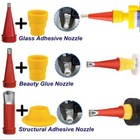 30 Caulk Finisher Kit Caulking Nozzle Tips Stainless Steel With Connection Bases