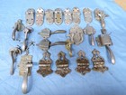Antique Oak Ice Box Hardware 22pcs 1900 s