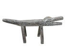 Bench Hand Carved Florida Gator Alligator Crocodile Primitive Wood Chair Statue