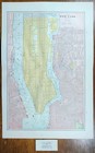 Vintage 1893 New York City Ny Map 14 x22  Old Antique Original Manhattan Nyc