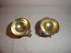 Rare Pair Of Tiffany   Co  italy  Gilded Sterling Silver Master Open Salt Cellar