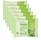 Simple Biodegradable Facial Cleansing Wipes-6 Pack  25 Wipes Each sensitive Skin