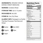 Organic Whole Wheat Couscous     Non-gmo  Kosher  Raw  Vegan     By Food To Live