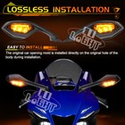 For Yamaha Yzf R1 15-24 Yzf R6 17-22 Pair Rear View Mirrors Led Turn Signal Lamp