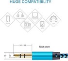 6 Pack 10ft Aux Cord  Braided 3 5mm Stereo Audio Cable For Car   Headphones