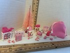 Dollhouse Miniature 1 12 Pink Christmas Tree Handmade Gnome Candy Canes Bag Lot