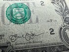 Us  1 Federal Reserve Note Series 2013 Error Green Ink Stain