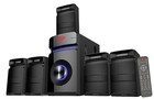 Rockville Home Theater karaoke Machine System W 5 25  Sub  2  Wireless Vhf Mics