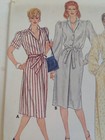 Dress Belted Tie 14 16 18 Butterick 6624 Sewing Pattern Uc Vtg Classics Long Mid