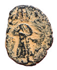 Vf Islamic Umayyad Standing Caliph Fals Halab Genuine Coin   Coin Wallet