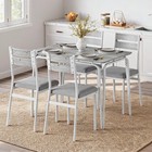     compact Kitchen Table Set For 4  Dining Table 4 Upholstered Chairs For Kitchen