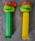 Vintage 1990s Tmnt Raphael Pez Dispensers Lot Of 2 Smiling Version Green  Yellow