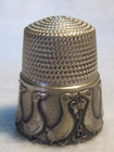  1304 Geese Sterling Sterling  Thimble - Simons Bros co   size 7 