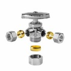 Efield Dual Compression Outlet Angle Stop Valve 5 8  Od  1 2  Nom   X 3 8  X3 8 