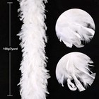 Tharaht White Chandelle Turkey Feather Boa 2yard 38g For Diy 2yard-38g  