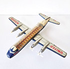 Vintage Nomura Tn United Dc-7 Mainliner Tin Friction Airplane Visible Cabin Rare