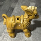 Vintage Japan Ceramic Chopstick Holder Yellow Celadon Glaze Donkey Mule W19