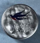 Vintage Etched Niagara Falls Blue Bird Collapsible Silver Metal Souvenir Cup