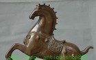 13   Old Chinese Bronze Fengshui 12 Zodiac Year Animal Tang Horse Sculpture
