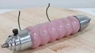 Vtg Art Deco Pink Bullet Glass Chrome Headboard Reading Hanging Light Bed Lamp