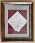 Wwii Ww2  A h  Informal Pattern Monogrammed Reichsadler Dining Napkin In Frame