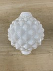 Antique Lightning Rod Ball Glass Diamond Point Beaded Milk Glass - Great Conditi